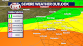 Severe storm threat continues to push into north Georgia