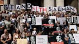 Authors and friends rally and read for Salman Rushdie in NYC