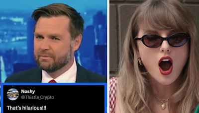 People Are Like "Oh, Sweetie, No" About J.D. Vance's Reaction To Taylor Swift's Endorsement Of Kamala Harris