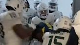 Michigan State Players Appear To Hurl Punches, Kick Michigan Player In Postgame Fight