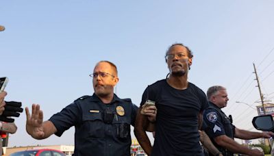 Protest of Sonya Massey shooting ends with arrest of activist in Fairview Heights