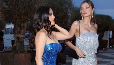 Salma Hayek sorprende con la excelente relación con su hijastra y llevan vestidos similares