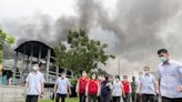 Five dead and 100 injured in fire at Taiwan golf ball factory