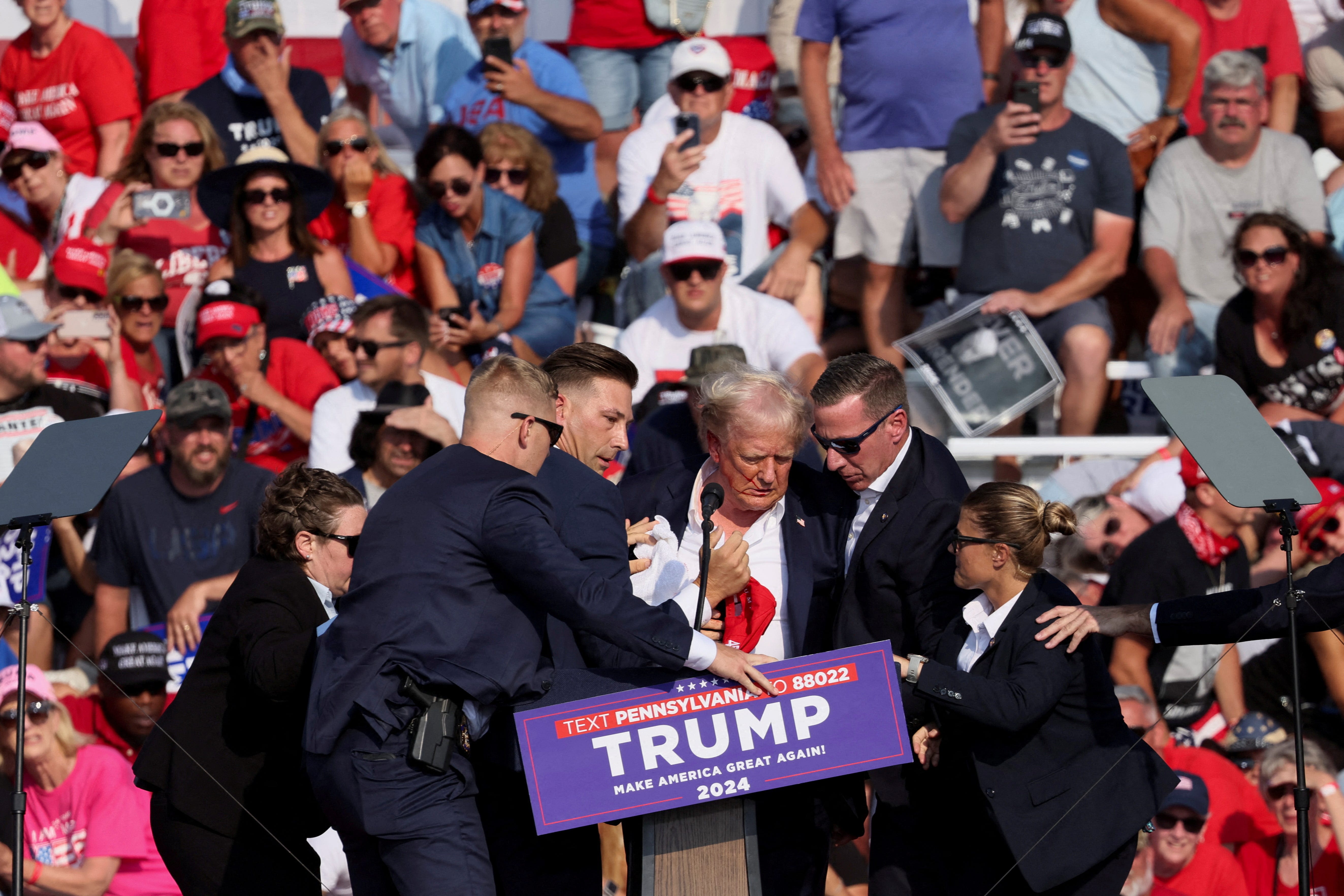 Trump shoes; shooter down: what you heard as Secret Service rushed stage a Butler rally