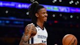 Grizzlies' Ja Morant reacts to thunderous alley-oop dunk against Minnesota Timberwolves