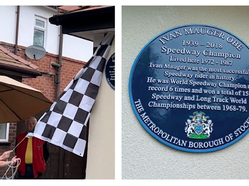 Blue plaque unveiled at former home of world champion speedway rider Ivan Mauger | ITV News