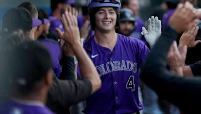 Jake Cave hits tying homer in 9th, the Rockies beat the Angels 5-4 in 10 innings