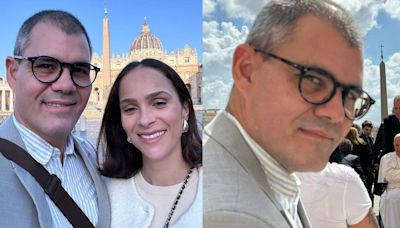 Juliano Cazarré e a esposa registram encontro com o Papa: 'Inesquecível'