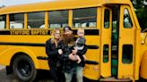 Dad brings abandoned 74-year-old school bus found in the woods ‘back to life’ and collects his daughter in it