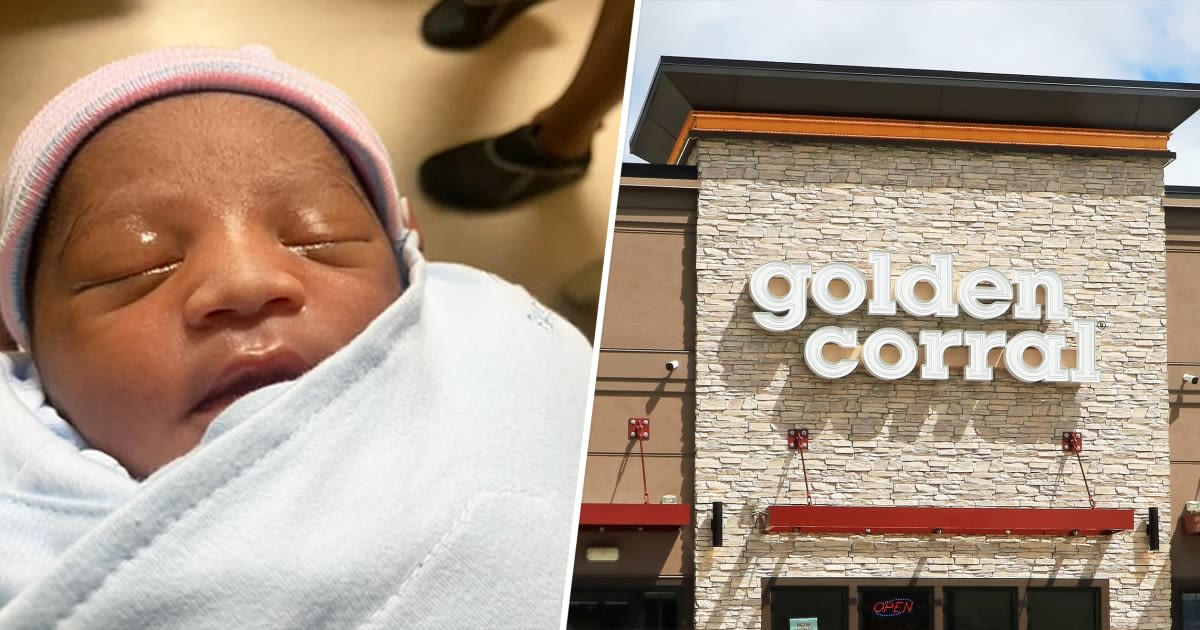 Mom didn’t know she was pregnant and gave birth at Golden Corral. See the baby's fitting name