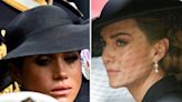 Moving photos of Meghan Markle and Kate Middleton at Queen Elizabeth II's funeral
