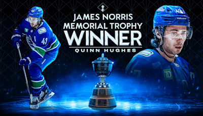 Quinn Hughes Named 2023.24 James Norris Memorial Trophy Winner | Vancouver Canucks