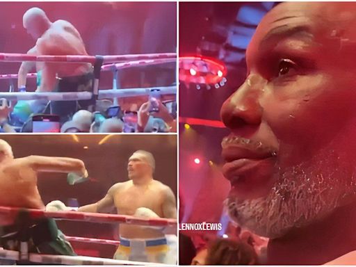 Lennox Lewis posts his ringside reaction to Tyson Fury's dreadful ninth round vs Usyk