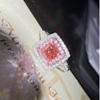 【台北周先生】仙女系列 天然粉紅色鑽石 Fancy Pink 1.02克拉 火光爆閃 座墊切割 18K白金美戒 送證