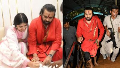 Out of breath Pawan Kalyan seen struggling as he visits Tirupati, signs declaration form for non-Hindus with daughter Polena. Watch