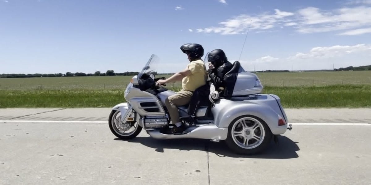 Woman takes her first motorcycle ride to her 101st birthday party