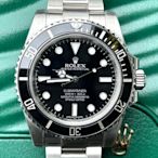 飛馬當舖 ROLEX 勞力士 2016保單 Submariner 114060 陶瓷框 無曆黑水鬼 9成5新 40mm