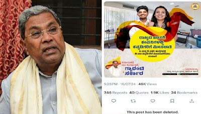 Siddaramaiah Re-Posts Message On Karnataka's Job Quota Policy With Tweaks