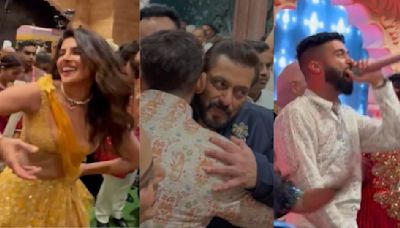 Anant-Radhika Wedding: Salman Khan hugs Madhuri Dixit's hubby, Priyanka Chopra aces Chinki Chameli hooksteps; AP Dhillon takes over in INSIDE videos