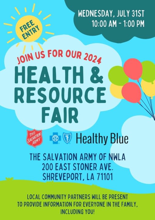 Healthy Blue, healthy you! Community resource fair at Salvation Army