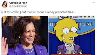 Reacción del guionista de "Los Simpson" es revivida, ante supuesta predicción sobre Kamala Harris