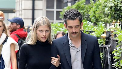 Matty Healy and fiancé Gabbriette Bechtel arrive at O2 Silver Clefs