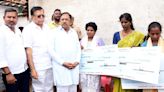 Ministers handover cheques to families of children who drowned in tanks