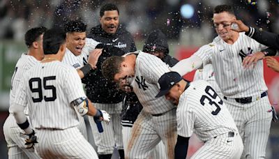 Yankees score twice in ninth to record walk-off win vs. Tigers