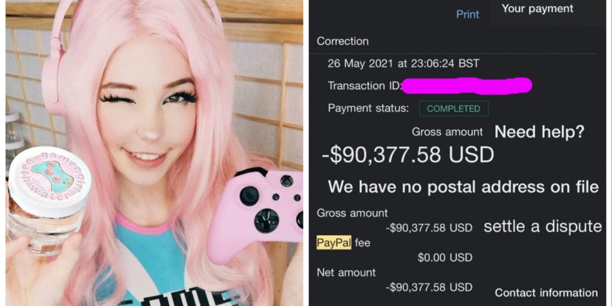 Belle Delphine earned over $90K selling jars of her bathwater in 2019. PayPal only released her money this week.