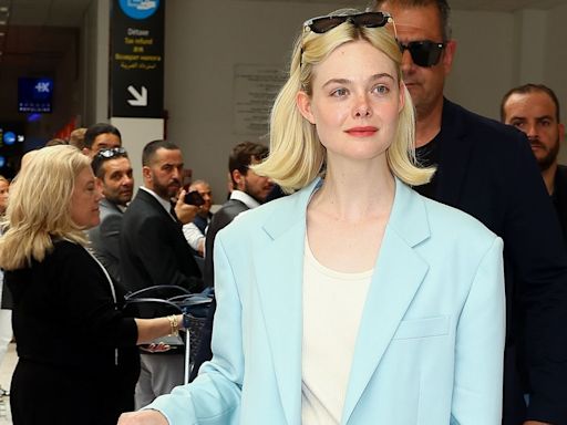 Elle Fanning Gives a Free Lesson in Elevated Travel Outfits at the Cannes Airport