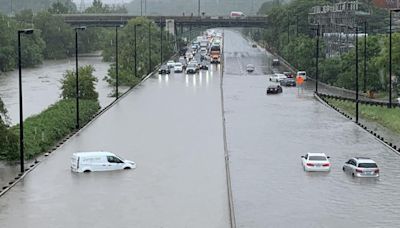 Widespread flooding across Toronto; DVP lanes flooded; Some TTC stations closed