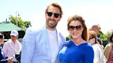 Pregnant Camilla Kerslake shows off her baby bump at Wimbledon