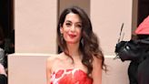 Amal Clooney Was Effortlessly Gorgeous in a Strapless Dress & White Pumps at This Rare Red Carpet Event