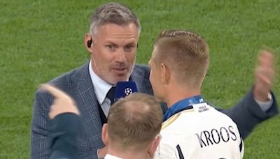 Jamie Carragher's interview with Toni Kroos at Champions League final draws Real Madrid staff's ire