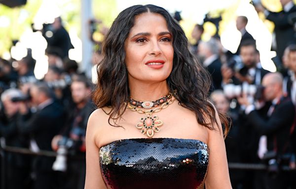 Salma Hayek Shares Sizzling Poolside Swimsuit Photos