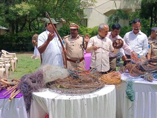 Telangana Forest department seizes close to four tonnes of poaching devices