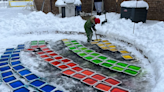 'Winter wonderland': Holland family makes ice rink, igloo in front yard