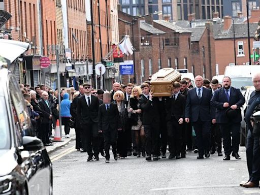 Funeral of James Byrne, father of Kinahan cartel gangsters Liam and David Byrne takes place