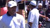 Brooks Koepka wears England shirt to play with Garcia & Rahm at Spain LIV event