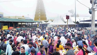 First Ashada Friday Rush atop Hill - Star of Mysore