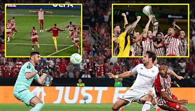 Olympiacos create history in Conference League final as El Kaabi breaks record