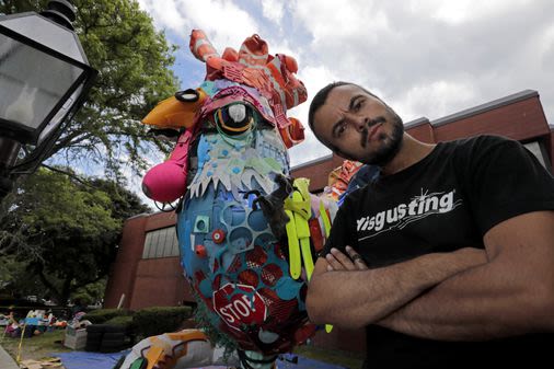 Here’s the story behind New Bedford’s 20-foot-tall ‘Plastic Rooster’ made of trash - The Boston Globe