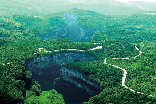 Majestic landscape provides a stairway to heaven