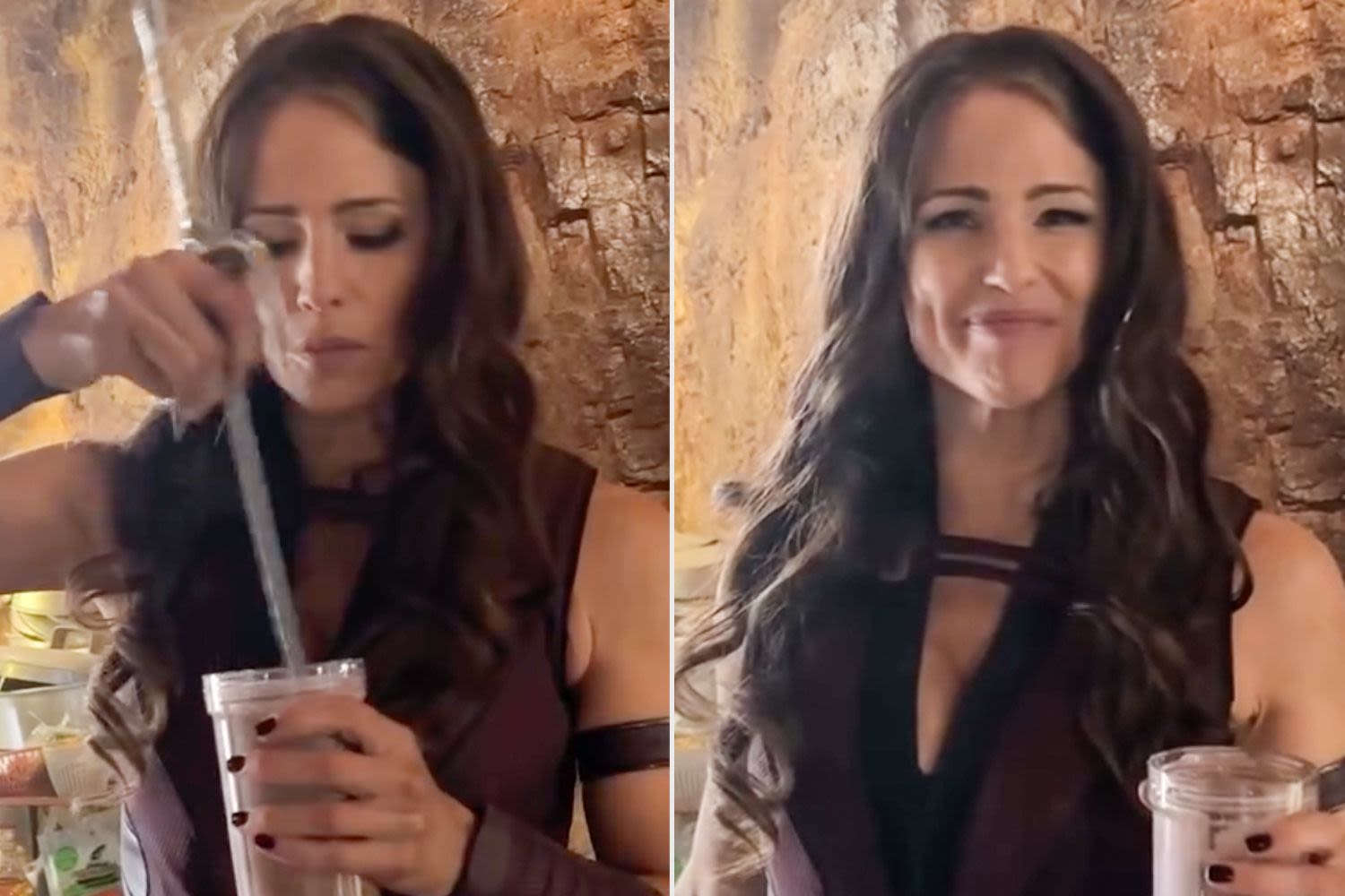 Jennifer Garner Makes an Elektra Superhero Smoothie in Costume