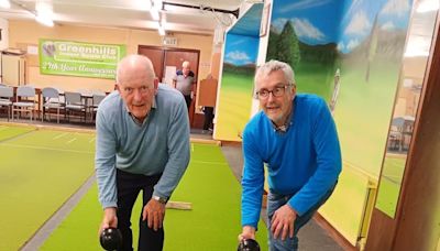 Brian Reilly battles to a draw in match of the night at Greenhills bowls club