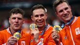 Dutch cyclists set world record twice to retain Olympic men's team sprint title