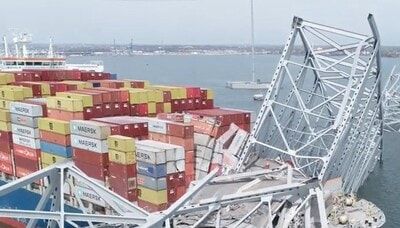 Cranes arriving to remove wreckage from deadly Baltimore bridge collapse