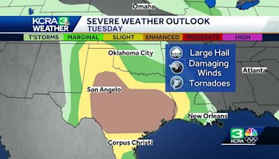 Severe weather impacts Sacramento flights to Dallas