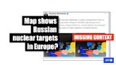 The map shows presumed location of US nuclear weapons, not Russian targets