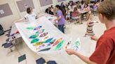 HCPS Students Put Paint To Paper For Central Office Mural